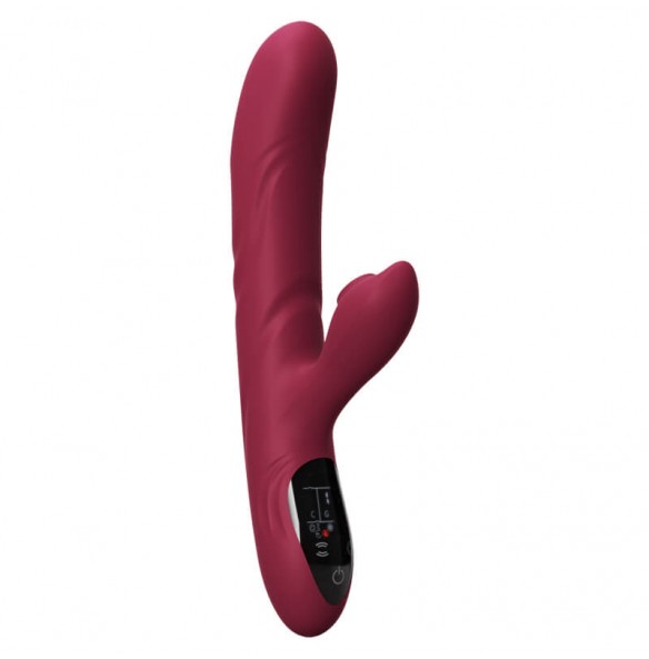 MizzZee - Touchscreen Heating Suction Retractable Wand Vibrator (Chargeable - Red) MizzZee - Touchscreen Heating Suction Retractable Wand Vibrator (Chargeable - Red)